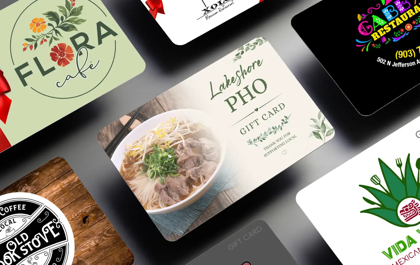 Restaurant gift cards